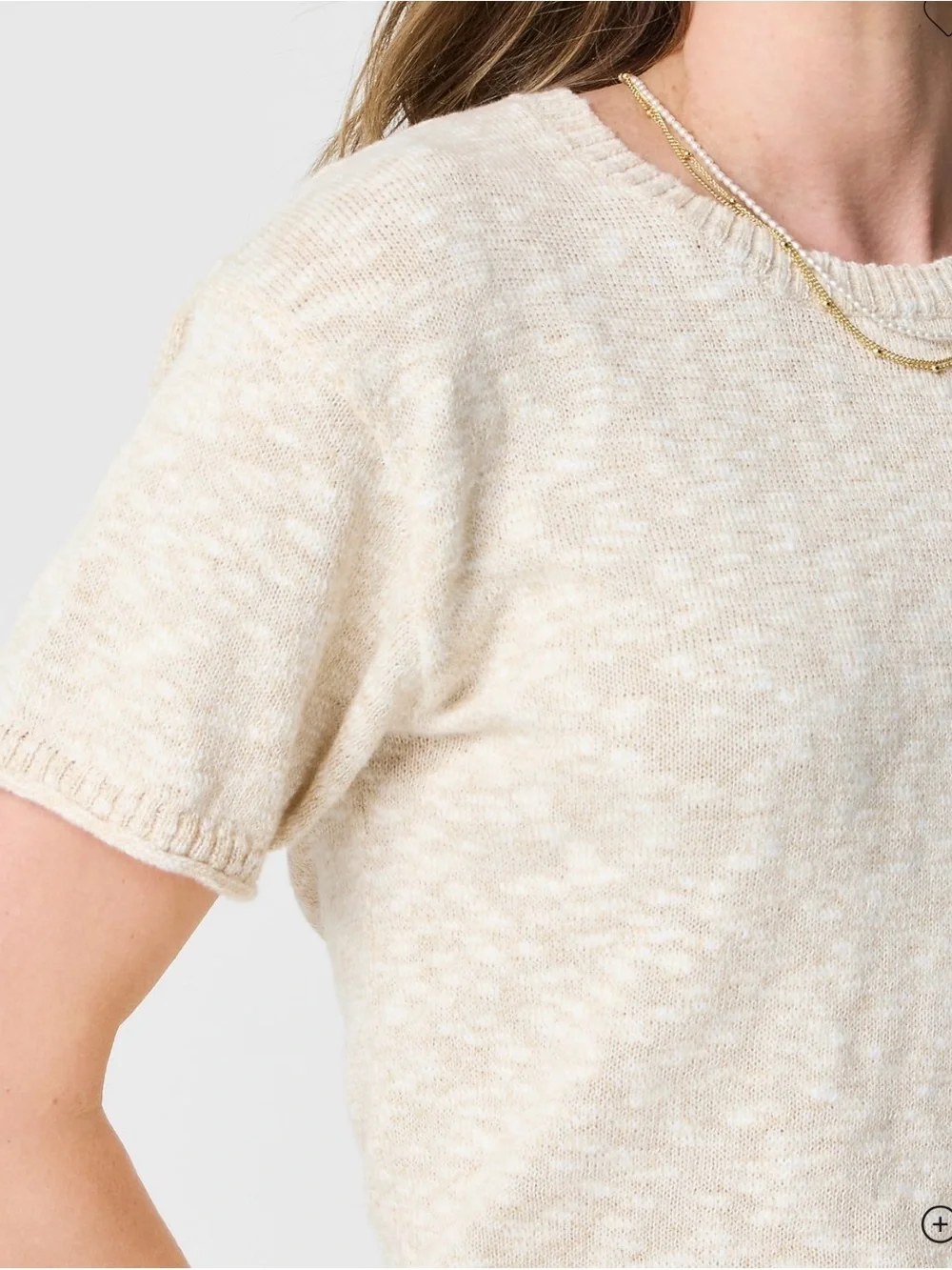 Short-sleeve relaxed beach sweater